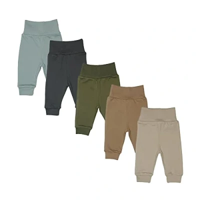 Afbeelding van MEA BABY Uniseks babybroek van 100% katoen, in 5 pack/pofbroek, voor jongens en meisjes, slip on broek, Jongens3