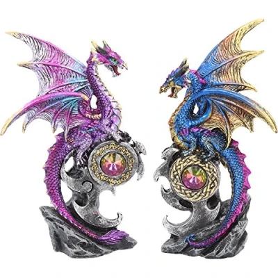 Afbeelding van Nemesis Now U3518J7 Realm Protectors minifiguren, 15 cm, paars, 2 stuks