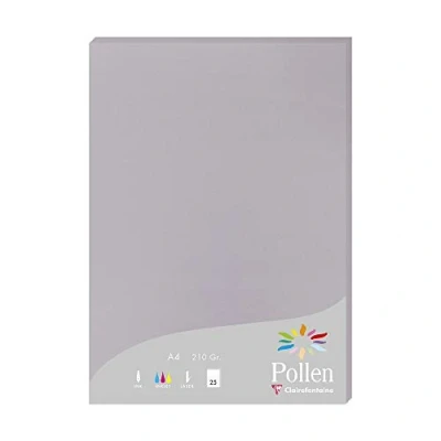 Afbeelding van Clairefontaine Pollen papier voor inkjetprinter A4 (210x297 mm) 25 vel Grijs
