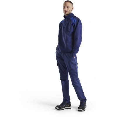Afbeelding van Blaklader Industrie werkbroek stretch 1444 1832 Marineblauw/Korenblauw D112