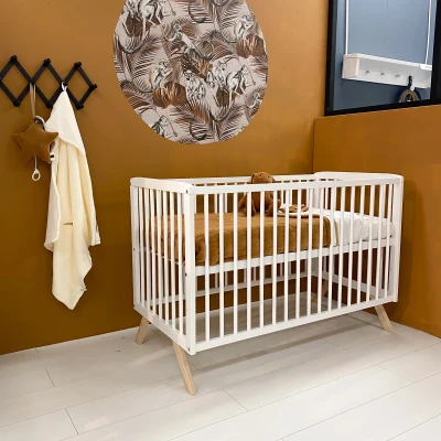 Afbeelding van Cabino Baby bed / Ledikant Teresa met Verstelbare bodem Wit 60 x 120 cm
