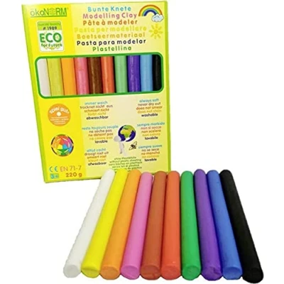 Image de Coffret de pâte à modeler 10 couleurs 220 g ÖkoNORM