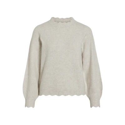 Afbeelding van VILA Vinikolina O NECK Trui, Dames, Maat: XS, Super light natural