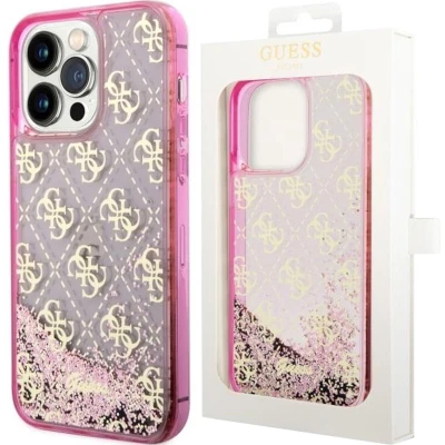 Afbeelding van Guess GUHCP14XLC4PSGP hoesje voor iPhone 14 Pro Max 6.7 roze Liquid Glitter 4G Transculent