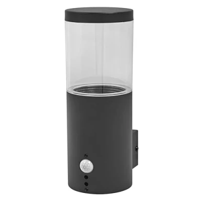 Afbeelding van LEDVANCE ENDURA CLASSIC EBRO WALL SEN buitenlantaarn, wandlamp, donkergrijs, edelstaal, snelle en eenvoudige installatie, beschermingsklasse IP44, bewegingsmelder, daglichtsensor, roestvrij staal
