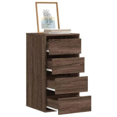 Image de vidaXL Commode d&#039;angle chêne marron 40x41x76 cm bois d&#039;ingénierie852867