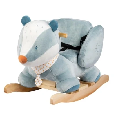 Afbeelding van Nattou das Felix Schommelpaard Hobbelpaard 59 cm Dusty blauw