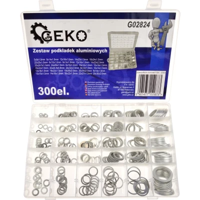 Afbeelding van Aluminium carrosseriering set Sluitringen 300 stuks GEKO