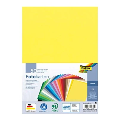 Afbeelding van Folia Gekleurd Fotopapier, Ft A4, Pak Van 50 Vel In 25 Geassorteerde Kleuren Tekenpapier