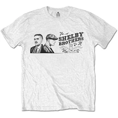 Afbeelding van Peaky Blinders Shelby Brothers Landscape Heren T shirt 2XL Wit