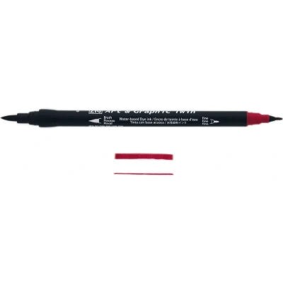 Afbeelding van ZIG Art &amp; Graphic Twin Tip brush marker Wine Red