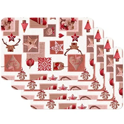 Afbeelding van Venilia SANTA 59066 Placemat, 45 x 30 cm, 4 delig, antislip, hittebestendig, van polypropyleen