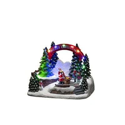 Afbeelding van Konstsmide 4244 000 Kerstman met kind Meerkleurig LED Bont Schakelaar, Muziek