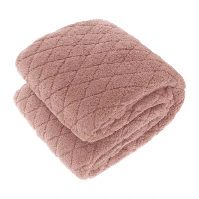 Afbeelding van Unique Living Ezra Fleece Plaid XL 220x240 cm Old Pink