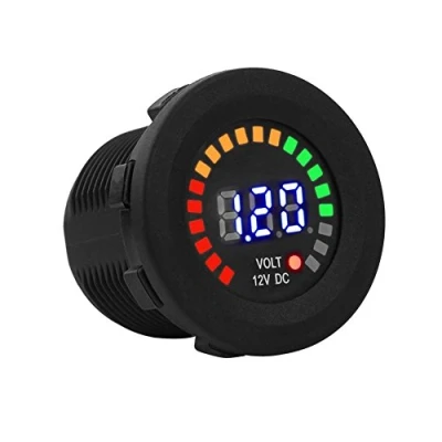 Afbeelding van EBTOOLS voltmeter auto waterdichte motorfiets digitale LED 12V spanning waterdicht meter zwart