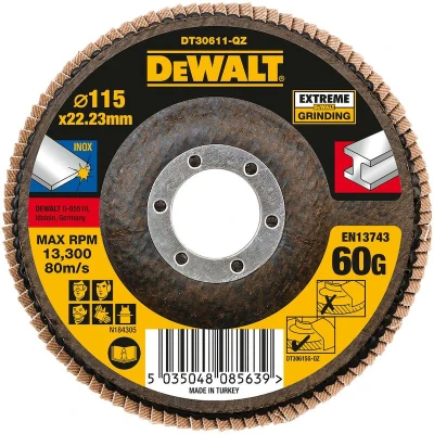 Image de DEWALT DT30611 QZ Disque à lamelles EXTREME 115x22.2mm grain 60