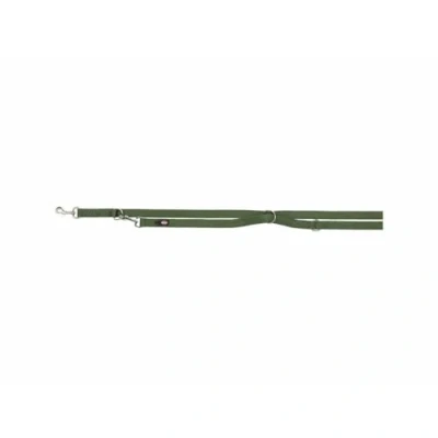 Afbeelding van Trixie Hondenriem Premium Dubbelgestikt Verstelbaar Bosgroen 200X1 CM (396187)