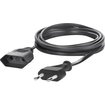 Afbeelding van Sygonix SY 5042686 Stroom Verlengkabel Zwart 5.00 m H03VVH2 F 2X 0,75 mm²