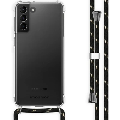 Afbeelding van iMoshion Hoesje Geschikt voor Samsung Galaxy S21 Plus met koord Backcover Transparant
