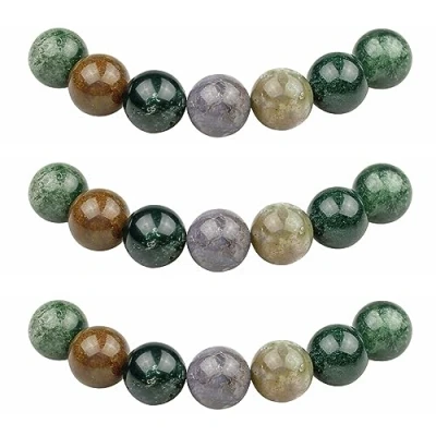 Afbeelding van MJDCB 45 stuks Indiase agaat kralen om te rijgen, halfedelsteen, natuurlijke ronde met gat, voor het maken van sieraden, armbanden, halskettingen