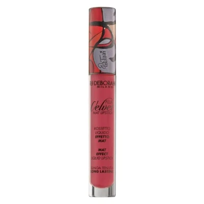 Image de Deborah Milano Fluid Velvet mat Lipstick n8 Classy Mauve Painted by Paola Turani, Rouge à lèvres liquide effet longue tenue, donne des moelleuses et hydratées 4,5 g