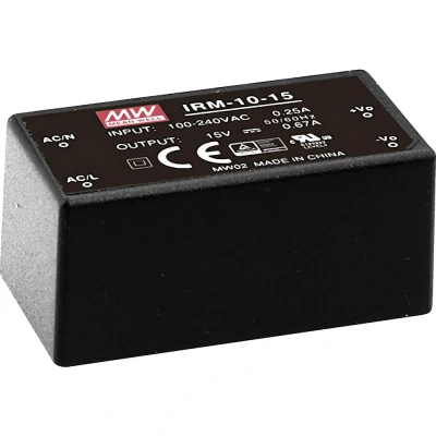 Afbeelding van Mean Well IRM 10 15 AC/DC printnetvoeding V/DC 0.67 A W