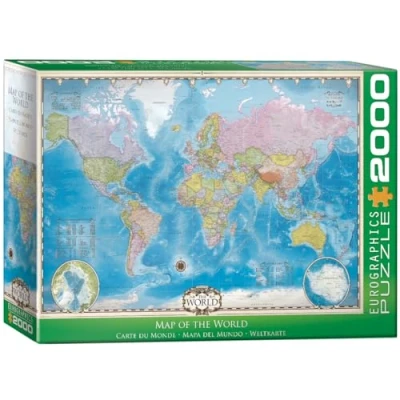 Afbeelding van Eurographics Weltkarte Puzzel voor kinderen, Maat: One Size, Multicoloured