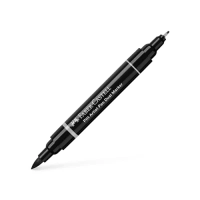 Afbeelding van Faber Castell tekenstift Pitt Artist Pen duo marker 199 zwart FC 162199