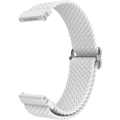 Afbeelding van imoshion Nylon geweven 22 mm bandje Geschikt voor Garmin Venu 2 / Fenix 7 Pro 7s 6 Vivoactive 4 Polar Grit X Vantage M2 V2 Wit