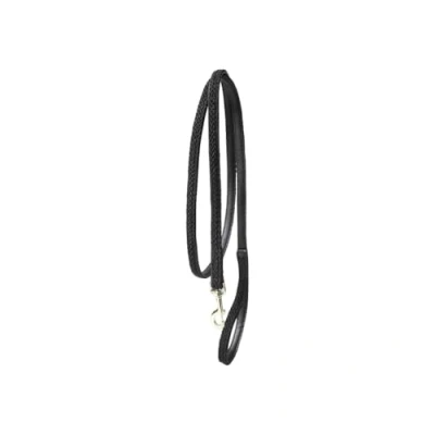 Afbeelding van Kentucky Horsewear Gevlochten Nylon presentatielijn paard zwart 2m
