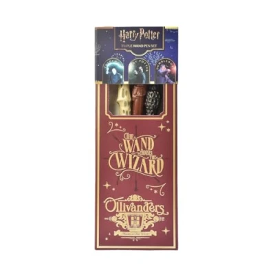 Afbeelding van Harry Potter drie toverstokken pennen set