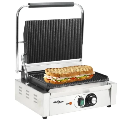 Afbeelding van vidaXL Panini grill gegroefd 2200 W 43x30.5x20 cm
