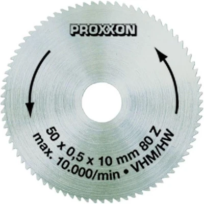 Afbeelding van Proxxon 28011 Hardmetaal cirkelzaagblad 50 x 10 0.5 mm Aantal tanden: 80 1 stuk(s)