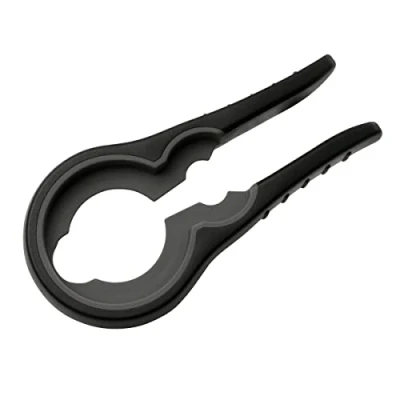 Afbeelding van Fackelmann 669250 blikopener, universele flesopener, kunststof, rubber, zwart, 19 x 9,2 2,4 cm