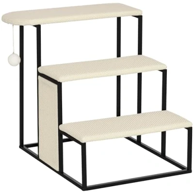 Afbeelding van PawHut Haustiertreppe mit Kratzbrett D06 156V01