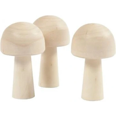 Afbeelding van Creativ Company CC Houten Paddenstoelen 5,2x2,9 cm 3 stuks