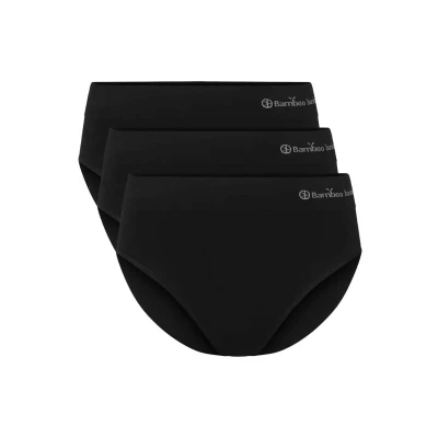 Afbeelding van Bamboo Basics Naadloze Slip Belle 3 pack Zwarte Maat L Bamboe Ondergoed Dames Naadloos Slips