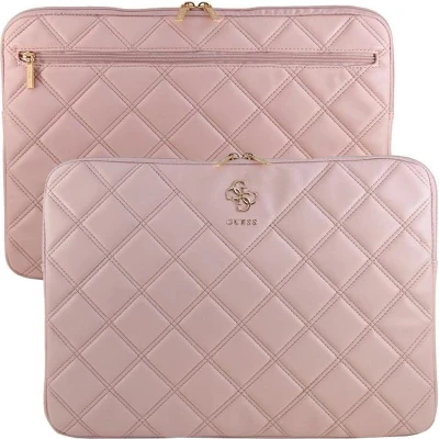 Afbeelding van Guess Quilted 4G hoes voor een 14&quot; laptop roze