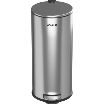 Afbeelding van Avalo Pedaalemmer Prullenbak 30L RVS Zilver Soft Close 30 Liter