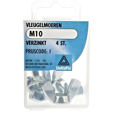 Afbeelding van Vleugelmoer m10 verz 4st Deltafix