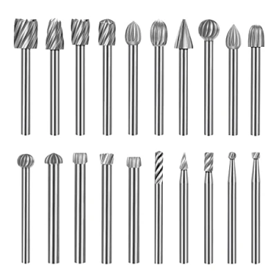 Afbeelding van 20 stuks roterende frezen 3 mm schacht voor accessoires, snijgereedschap doe het zelf, houtbewerking, graveren, boren, groeven