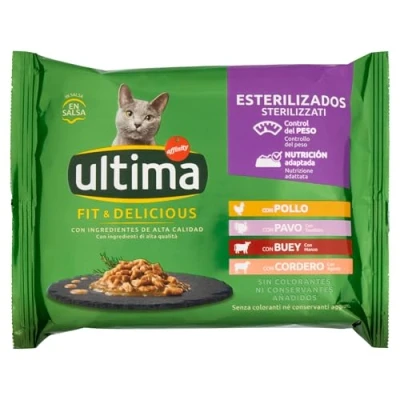 Afbeelding van Ultima Cat Sterilized 48 x 85 g Kattenvoer Vleesselectie