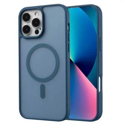Afbeelding van imoshion Hoesje Geschikt voor iPhone 13 Pro Max Color Guard Backcover MagSafe Donkerblauw
