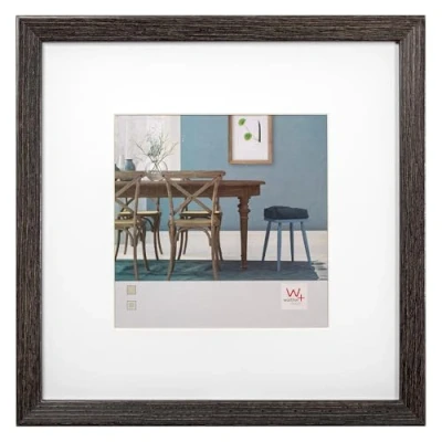 Image de cadre photo walther design gris foncé 30 x cm avec passe partout, en bois Fiorito EF330D