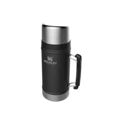 Afbeelding van Stanley Classic Legendary Food Jar 0,94 l, thermosfles voor levensmiddelen, warm tot 20 uur, lunchbox, vaatwasmachinebestendig, roestvrij staal, BPA vrij, Matt Black