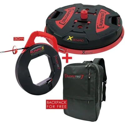 Afbeelding van RUNPO Actieset X Board XB500 Kabelafroller + 5 Trekveer 30m Rugzak