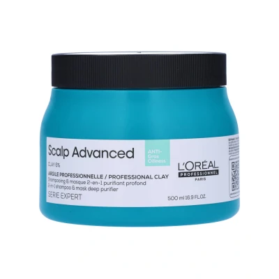 Afbeelding van L&#039;Oréal Professionnel Serie Expert Scalp Advanced Anti Oiliness 2 in 1 Shampoo &amp; Mask 500 ml