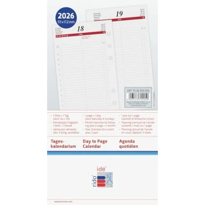 Afbeelding van rido/idé Agenda journalier Timing 2 2026, 93 x 172 mm