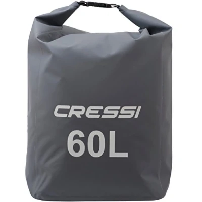 Image de Cressi Sub S.p.A. Dry Back Pack Premium Sac à Dos 100% Étanche Imperméable Flottant Haute Qualité Gris 60 L