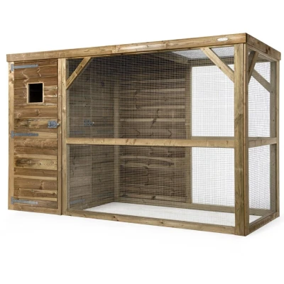 Afbeelding van Voldux Volière Toon Links Vogelverblijven 300x120x190 cm Naturel